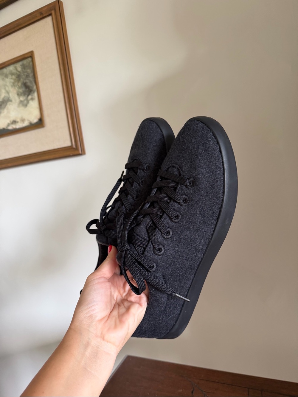 allbirds Men's Black Wool Runner Sneakers - Picture 7 of 9
